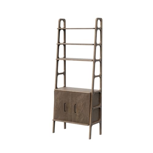Lschool Wooden Modular Wall Shelving, Mid Century Modern Bookcase