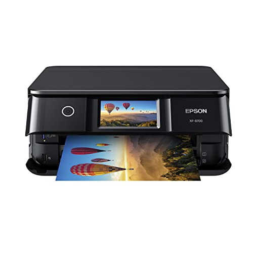 Epson Expression Photo XP-8700 Wireless All-in-One Printer with Built-in Scanner and Copier and 4.3" Color Touchscreen
