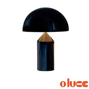 Oluce Atollo 233 Table Lamp 2x100W E27 Dimmer Black