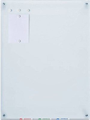 Audio-Visual Direct Magnetic White Glass Dry-Erase Board Set - 4' x 3' - Includes Magnets, Hardware & Marker Tray