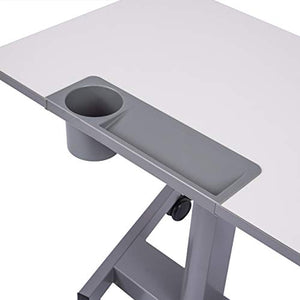 Stand Up Desk Store Pneumatic Adjustable Height Rolling Student Classroom Standing Desk -Gray