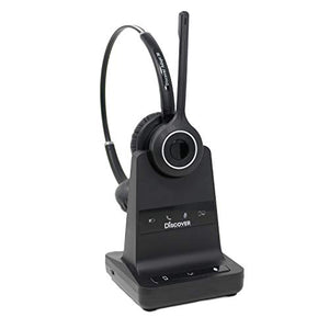 Discover Adapt 30 Wireless Headset System for Office Phones- Switch Between Single and Dual Speaker- Compatible with Polycom, Avaya, Cisco, Yealink and 98% of Office Desk Phones