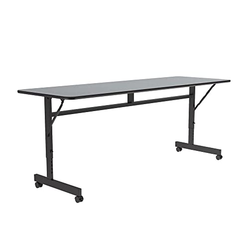 Correll Econline Flip Top Office Table, 24"x72", Gray Granite by Correll