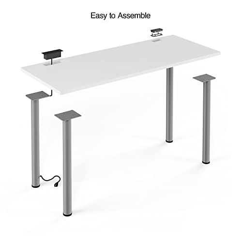 Essentials 60" Powered Writing Desk, White (Un56971)