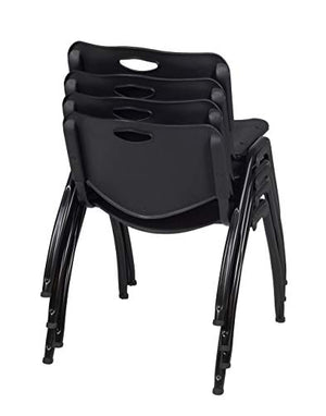 Regency M Stack Chair (4 Pack), Black