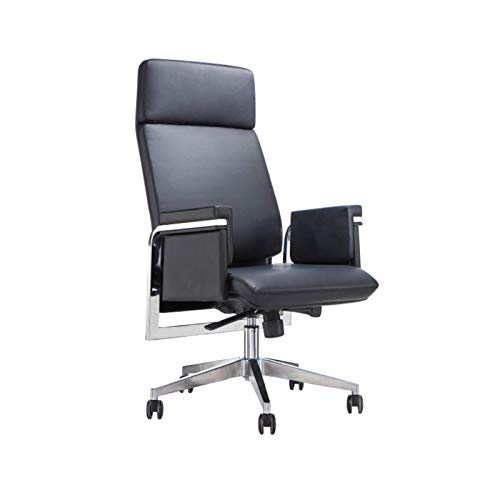 QHH Managerial Office Chair - High-Back Leather Executive Swivel Desk Chair