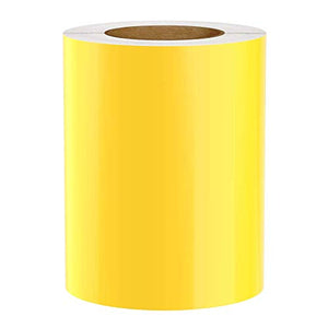 Premium Vinyl Label Tape for DuraLabel, LabelTac, VnM SignMaker, SafetyPro and Others, Yellow, 7" x 150'