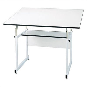 WorkMaster Jr. Melamine Drafting Table Frame Finish: White, Size: 30" x 42"