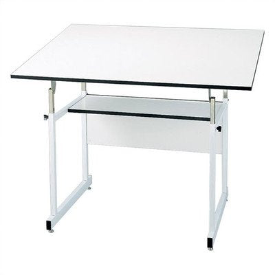 WorkMaster Jr. Melamine Drafting Table Frame Finish: White, Size: 30" x 42"