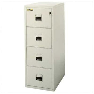 FireKing Fireproof Vertical Signature File 4-Drawer Parchment Key Lock 57"H