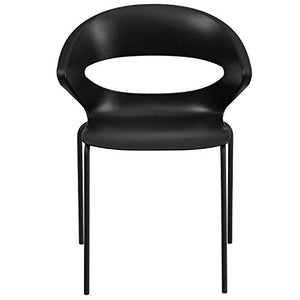 Flash Furniture 5 Pack HERCULES Series 440 lb. Capacity Black Stack Chair