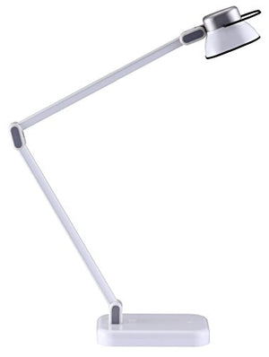 BLACK+DECKER PureOptics Elate Dual Arm 5W Flicker-Free Natural Daylight LED Desk Lamp with USB Charging Port, 2 Dimming Levels (263 Lumens), White (LED5NOV-WHT)