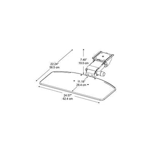 Bush Business Furniture Articulating Keyboard Tray with Galaxy Finish