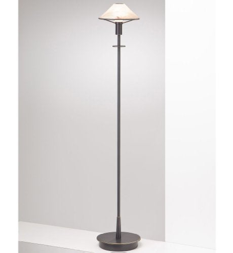 Holtkoetter 6515 HBOB ABR Lighting for The Aging Eye Halogen Floor Lamp, Hand-Brushed Old Bronze with Alabaster Brown Glass