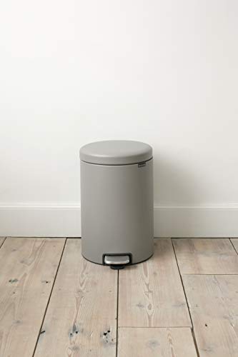 Brabantia Pedal Bin newIcon, 20 L, Mineral Concrete Grey