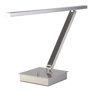 Desk Lamps 1 Light Fixtures with Brushed Steel Finish Metal Material SSL Type 7" 6.3 Watts