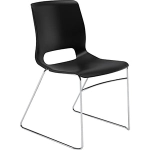 HON Motivate Armless Stacking Chair - Onyx Seat Finish