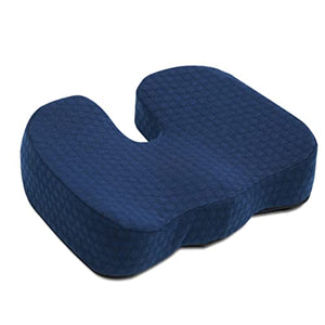 None Comfort Foam Seat Cushion for Lower Back, Sciatica Pain Relief - Office Chair and Car Seat Support