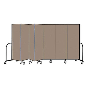 Norwood Commercial Furniture Freestanding Portable Partitions - 7 Panels (6' H x 13' 1" L), NOR-P607-CM - Tan