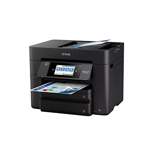 Epson Premium Workforce Pro 4833 Series All-in-One Color Inkjet Printer I Wireless I Mobile Printing I Auto 2-Sided Printing I 4.3" LCD I 500-sheet Tray Capacity I 25 ISO ppm