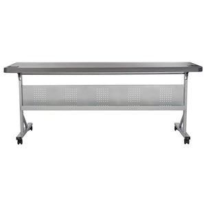 National Public Seating Flip N Store Training Table 24 x 72 Inch Charcoal Slate