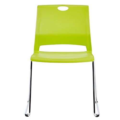 Whiterye Green Stackable Chairs Set of 4 - Sled Base Office Guest Chairs