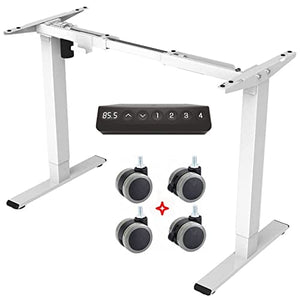 GaRcan Electric Height Adjustable Standing Desk - Two-Stages Lift Desk