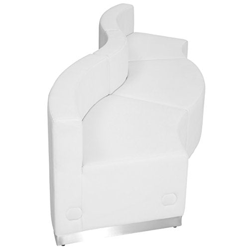 Flash Furniture HERCULES Alon Series Melrose White Leather Reception Configuration, 3 Pieces