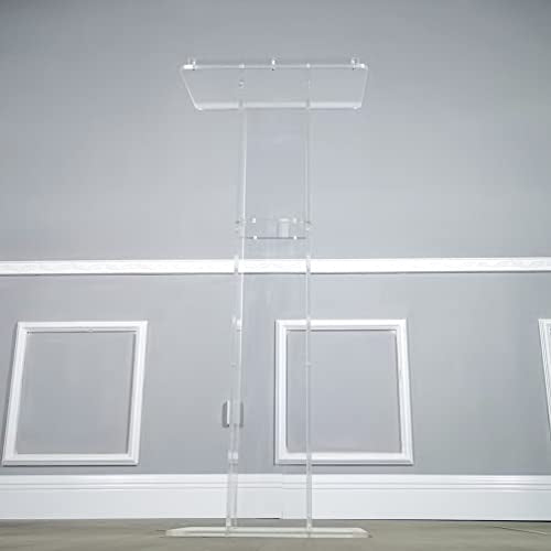 FixtureDisplays Acrylic Podium Plexiglass Church Pulpit 18"W X 12"D X 42.5"H