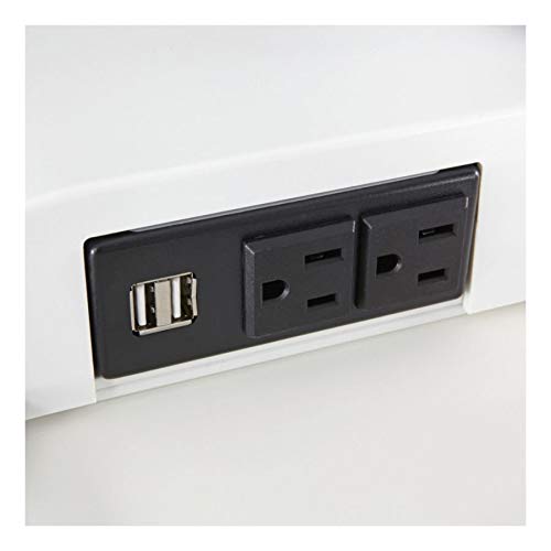 Safco Products Soar by Safco - Dual Monitor Mount Electric Sit/Stand Desk Converter, White