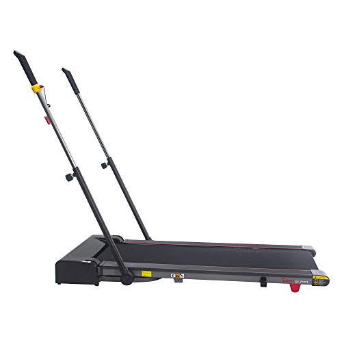 Sunny Health & Fitness Slim Folding Treadmill Trekpad with Arm Exercisers - SF-T7971, Black
