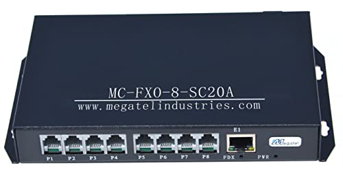 Megatel MC-FXO-8-SC20A Fiber Converter with 8 Channel POTS Phone Lines + 1 Fast Ethernet Port