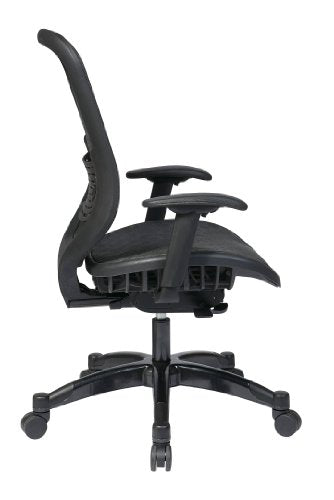 SPACE Seating DuraFlex Charcoal Back and Seat, Self Adjusting 4-to-1 Synchro Tilt with Gunmetal Finish Managers Chair