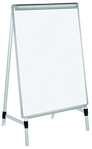 MasterVision Quad-Pod Presentation Easel 28" x 40.5" Dry Erase Board, Silver