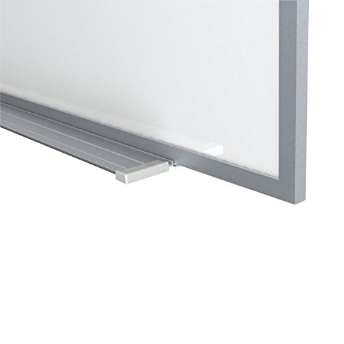Ghent 4 x 12 Porcelain Magnetic Whiteboard, Aluminum Frame, 1 Marker, 1 Eraser, Made in the USA (M1-412-4)