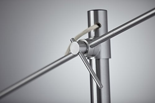 Adesso 5275-22 Manhattan Two-Arm Arc Lamp, Brushed Steel