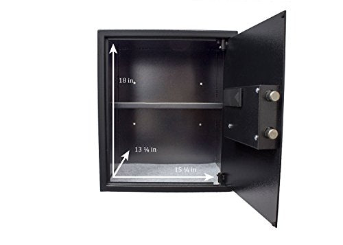 Qualarc NOCH-46EL Electronic Digital Home and Office Security Solid Steel Safe with Keypad Lock 2 Cubic Feet, 2 cu', Black