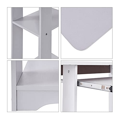 Computer Folding Table Modern Computer Desk Minimalist Study Writing Desk Laptop Study Table for Home, Office, Workstation, Bedroom Office Desk
