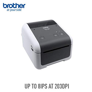 Brother TD4410D 4-inch Thermal Desktop Barcode and Label Printer, for Labels, Barcodes, Receipts and Tags, 203 dpi, 8 IPS, Standard USB and Serial