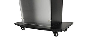 FixtureDisplays Acrylic Church Podium Pulpit with Cup Holder on Wheels