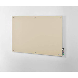 72"W x 48"H Magnetic Glass Dry Erase Board (Tan)