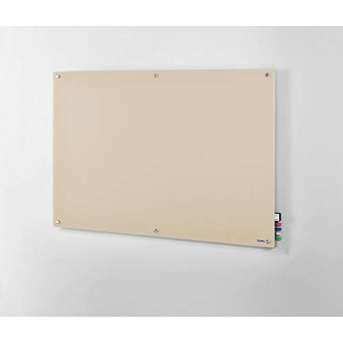 72"W x 48"H Magnetic Glass Dry Erase Board (Tan)