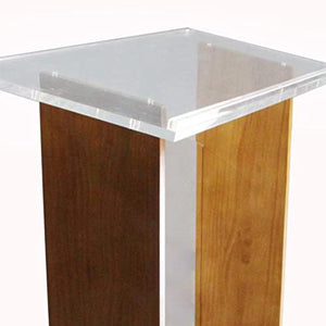 None Lectern Podium Stand Church Cross Chanting Table Transparent Wooden Stand Wedding Party Hosting Conference Table