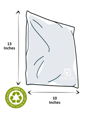 POLYSELLS Poly Mailers Shipping Envelopes, Strong Adhesive Sealing, Waterproof, and Tear-resistant Postal Mailing Bags. Mailer Bags for clothing, books, and accessories. (White, 10x13 Inch, 5000 pc)