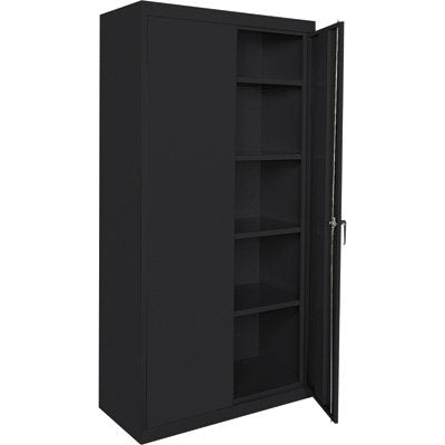 Sandusky Lee Commercial Grade All Welded Steel Cabinet - 36in.W x 18in.D x 72in.H, Black, Model# CA41361872-09