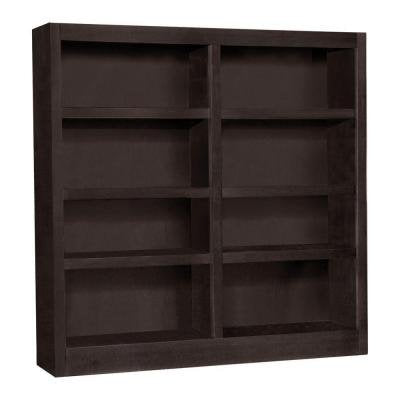 Concepts in Wood Midas Double Wide 8-Shelf Bookcase in Espresso