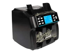 Kolibri Signature 2 Pocket Bank Grade Mixed Money Counter Machine with Built in Printer, Counterfeit Currency Detection UV/MG, On-Screen Reporting, and Reject Pocket