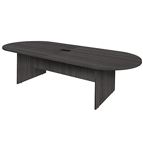 Regency Legacy 120" Racetrack Conference Table, Ash Grey with Power & Data Port