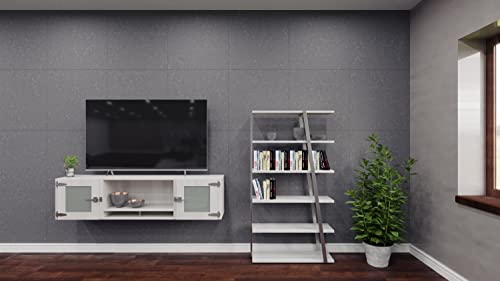 Safco Mirella 72" Wall-Mounted Hutch with Glass Doors
