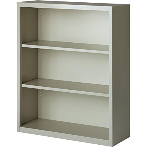 Lorell LLR41283 Fortress Series Steel Book Case, Light Gray